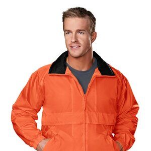 Men’s Orange Windbreaker Jacket Regular & Big & Tall S to 6X Water Resistant